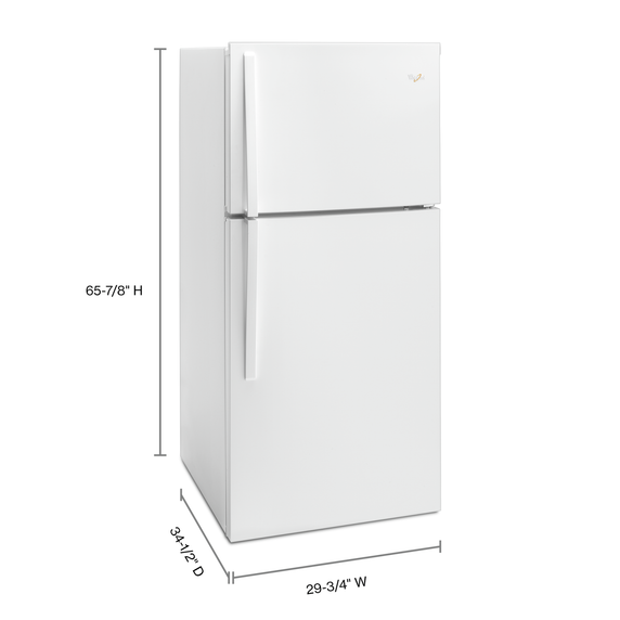 Whirlpool® 30-inch Wide Top Freezer Refrigerator - 19 cu. ft. WRT549SZDW