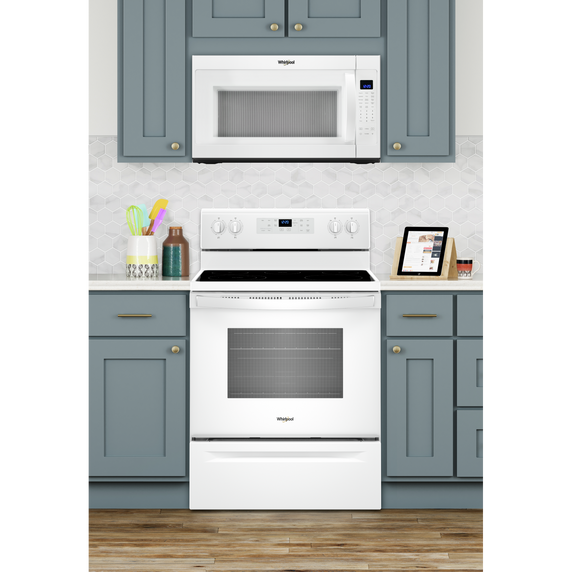 5.3 cu. ft. Whirlpool® electric range with Frozen Bake™ technology. YWFE505W0JW