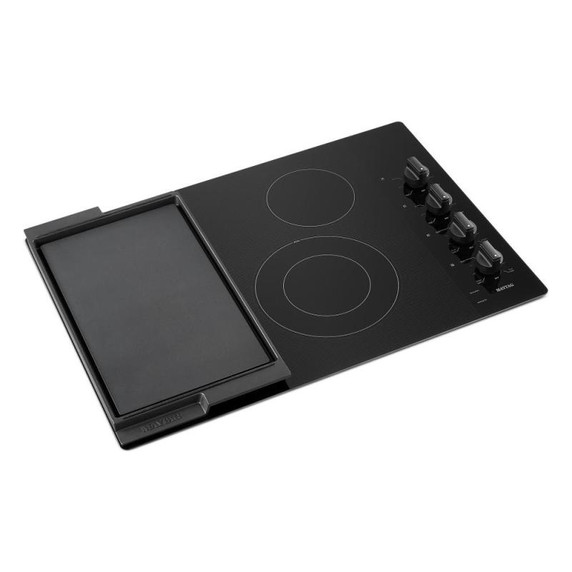 Maytag® 30-Inch Electric Cooktop with Reversible Grill and Griddle MEC8830HB