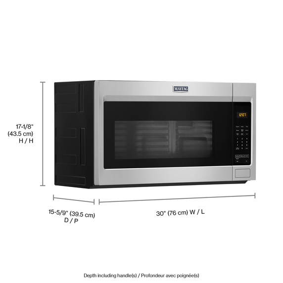 Maytag® Over-the-Range Microwave with stainless steel cavity - 1.9 cu. ft. YMMV1175JZ