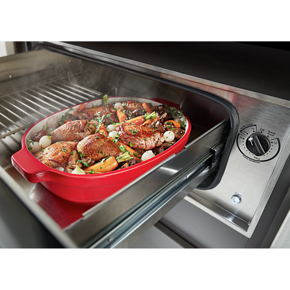 Kitchenaid® 27'' Slow Cook Warming Drawer with PrintShield™ Finish KOWT107EBS