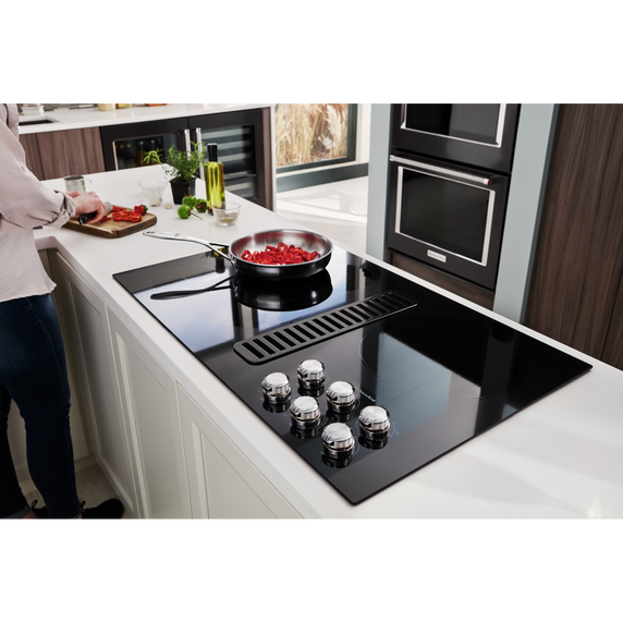 Kitchenaid® 36 Electric Downdraft Cooktop with 5 Elements KCED606GBL