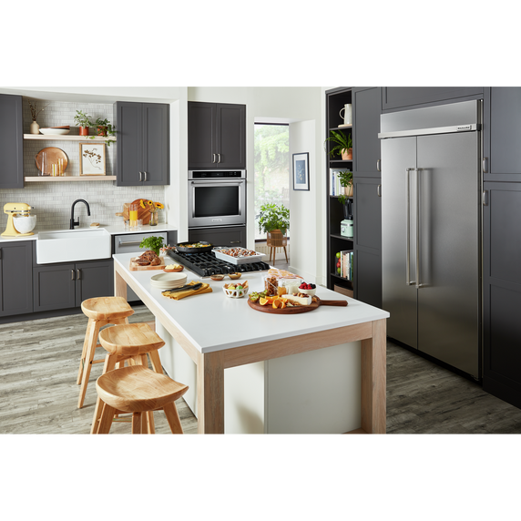 Kitchenaid® 30 Cu. Ft. 48 Built-In Side-by-Side Refrigerator with PrintShield™ Finish KBSN708MPS