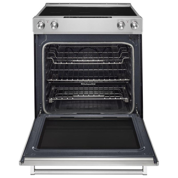 Kitchenaid® 30-Inch 5-Element Electric Convection Slide-In Range with Baking Drawer YKSEB900ESS