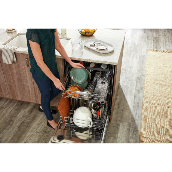 Kitchenaid® 39 dBA Dishwasher in PrintShield™ Finish with Third Level Utensil Rack KDFE204KBS