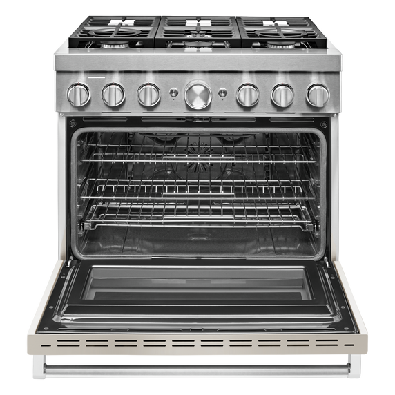 KitchenAid® 36'' Smart Commercial-Style Dual Fuel Range with 6 Burners KFDC506JMH