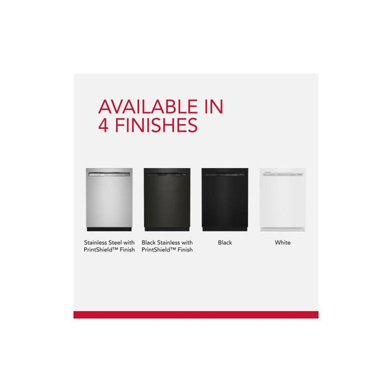 KitchenAid® 39 dBA Dishwasher with Third Level Utensil Rack KDFE204KWH