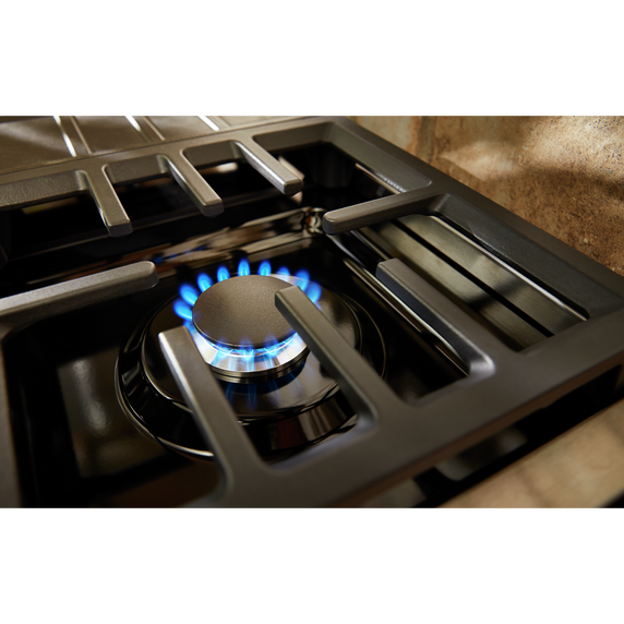 KitchenAid® 30'' Smart Commercial-Style Dual Fuel Range with 4 Burners KFDC500JSC