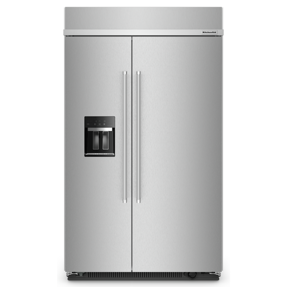 Kitchenaid® 29.4 Cu. Ft. 48 Built-In Side-by-Side Refrigerator with Ice and Water Dispenser KBSD708MSS