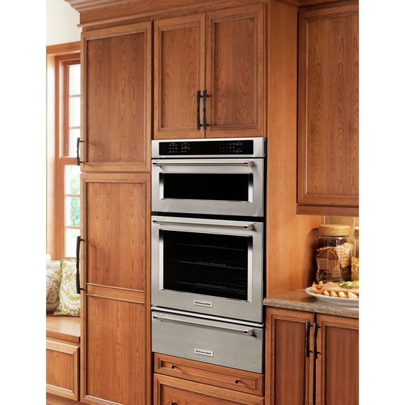 Kitchenaid® 30 Combination Wall Oven with Even-Heat™  True Convection (Lower Oven) KOCE500ESS