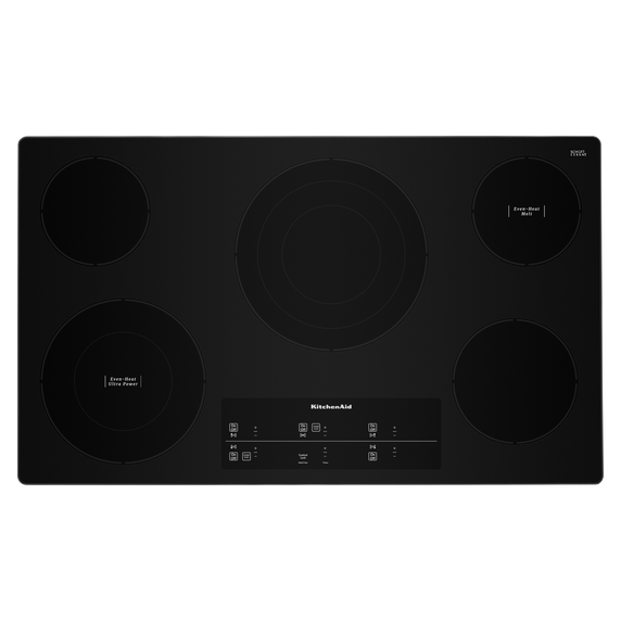 Kitchenaid® 36 Electric Cooktop with 5 Elements and Touch-Activated Controls KCES956KSS