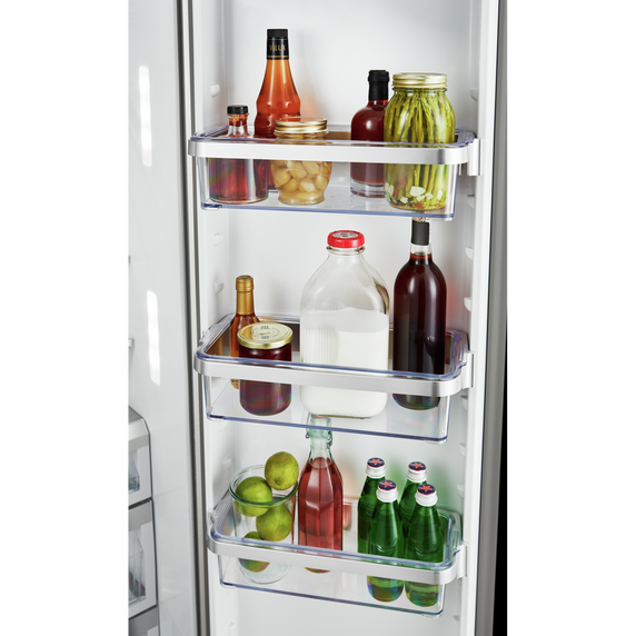 Kitchenaid® 24.8 cu ft. Side-by-Side Refrigerator with Exterior Ice and Water and PrintShield™ finish KRSF705HPS