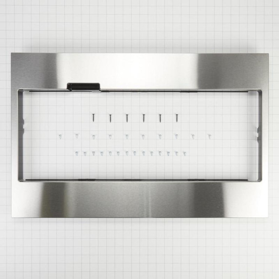 Built-In Low Profile Microwave Standard Trim Kit with Pocket Handle, Stainless Steel W11451313