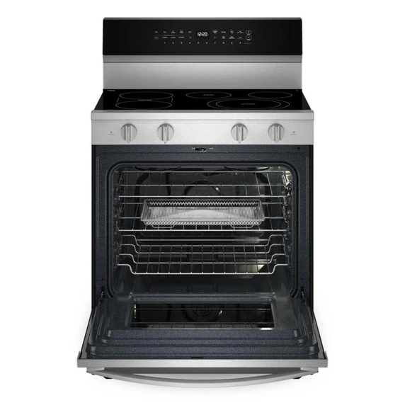 Whirlpool® 30-inch Smart Electric Range with  True Convection, No Preheat Air Fry, WipeClean™ Coating, Steam/Self Cleaning, Rapid Preheat 5.3 CuFt Capacity YWFES7530RZ