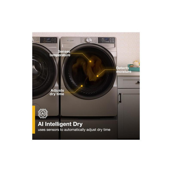 Whirlpool® 7.4 cu. ft. Smart Front Load ENERGY STAR® Electric Dryer with Wrinkle Shield™ Option YWED5720RR