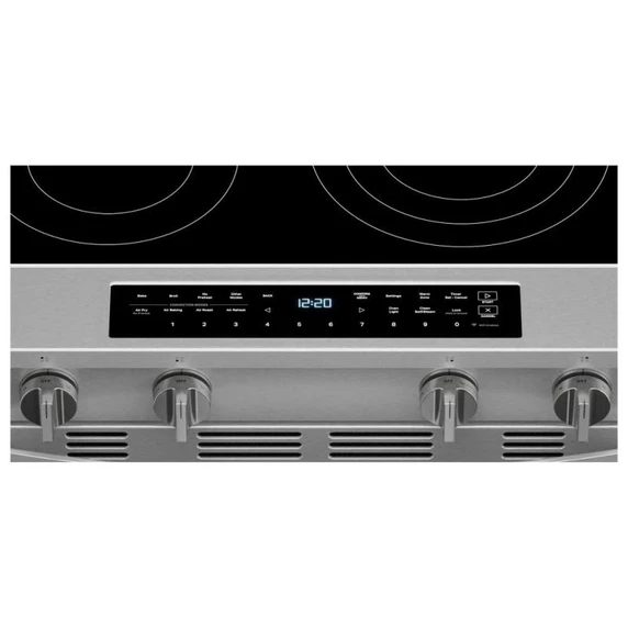 Whirlpool® 30-inch Smart Slide in Electric Range with True Convection, No Preheat Air Fry, WipeClean™ Coating, Steam/Self Clean and High Speed Preheat YWSES7530RZ