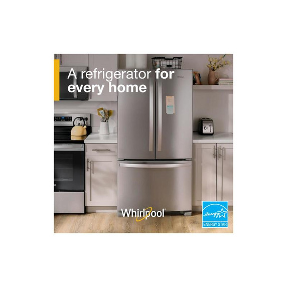 Whirlpool® 36-Inch Wide Counter-Depth French Door Bottom Mount Refrigerator - 20 cu. ft. WRFC2036RZ