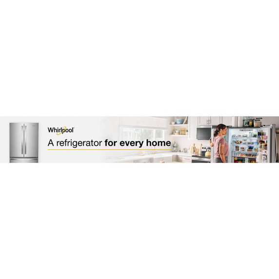 Whirlpool® 36-Inch Wide Counter-Depth French Door Bottom Mount Refrigerator - 20 cu. ft. WRFC2036RZ