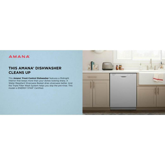 Amana® Dishwasher with Midnight Interior ADFS2524RW