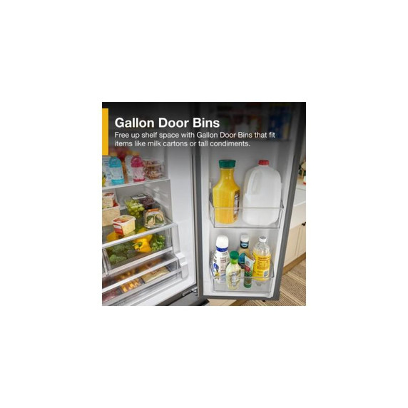 Whirlpool® 36-Inch French Door Refrigerator with In-Door Water and Ice Maker - 30 cu. ft. WRFF3536SZ