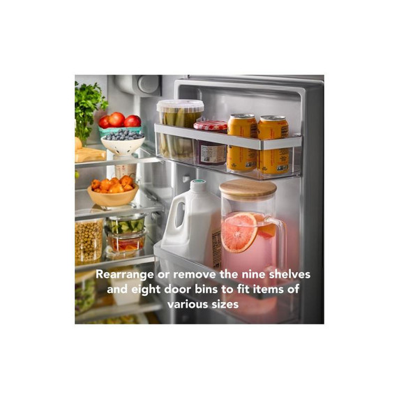 Kitchenaid® 20.8 Cu. Ft. Counter-Depth Side-by-Side Refrigerator with Exterior Ice and Water Dispenser in PrintShield™ Finish KRSC536RPS Kitchenaid® 20.8 Cu. Ft. Counter-Depth Side-by-Side Refrigerator with Exterior Ice and Water Dispenser in PrintShield™ Finish KRSC536RPS
