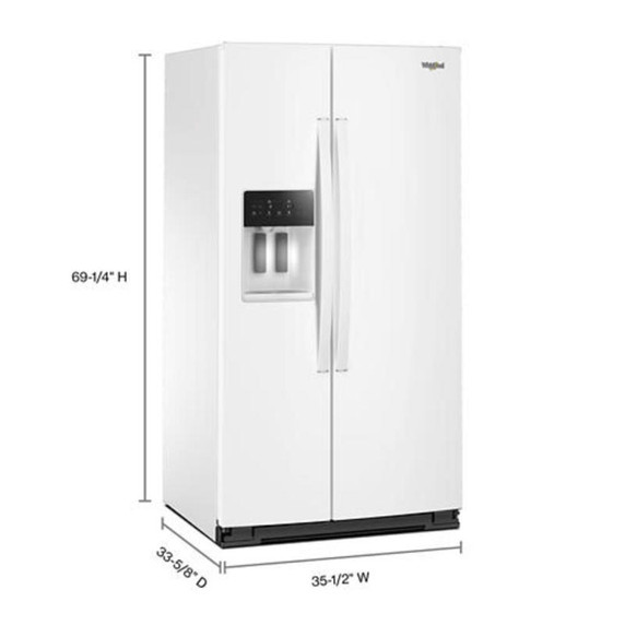 Whirlpool® 36-inch Full Depth Side-by-Side Refrigerator with TruCool™ System WRSF5536RW