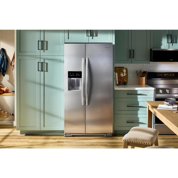 Whirlpool® 36-inch Counter Depth Side-by-Side Refrigerator with Prep &amp; Store Bins WRSC6536RZ