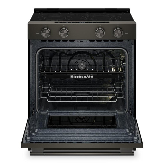 Kitchenaid® 5.3 Cu. Ft. Slide-in Electric Range with Two Even-Heat™ Hyper Elements and Convection Cooking Modes YKSES530SBE