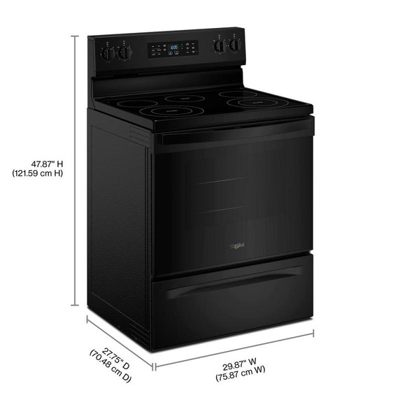 Whirlpool® 30-inch Electric Range with Air Cooking Technology YWFES4530SB