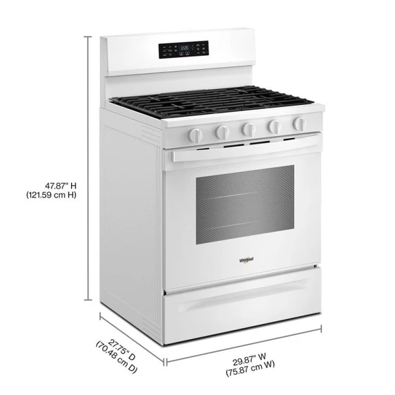 Whirlpool® 30-inch Gas Range with Air Cooking Technology WFGS5730SW