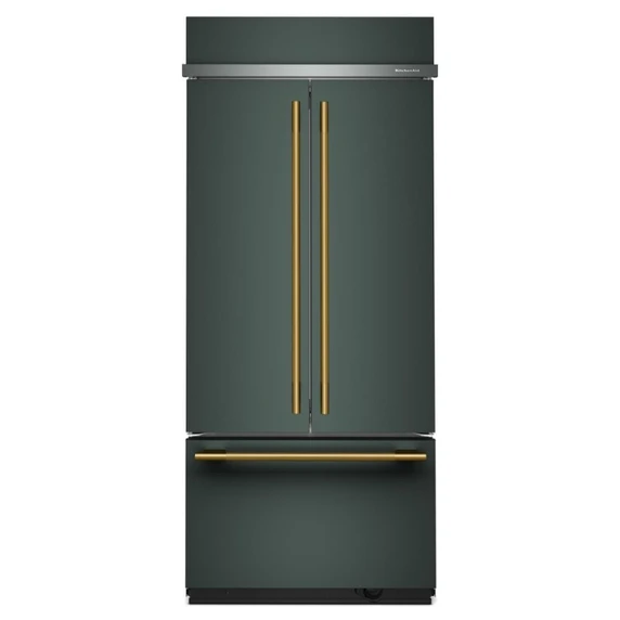 Kitchenaid® 20.8 Cu. Ft. 36" Built-In French Door Bottom Mount Refrigerator with Platinum Interior KBFN536SJP