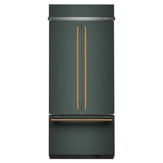 Kitchenaid® 20.8 Cu. Ft. 36" Built-In French Door Bottom Mount Refrigerator with Platinum Interior KBFN536SJP