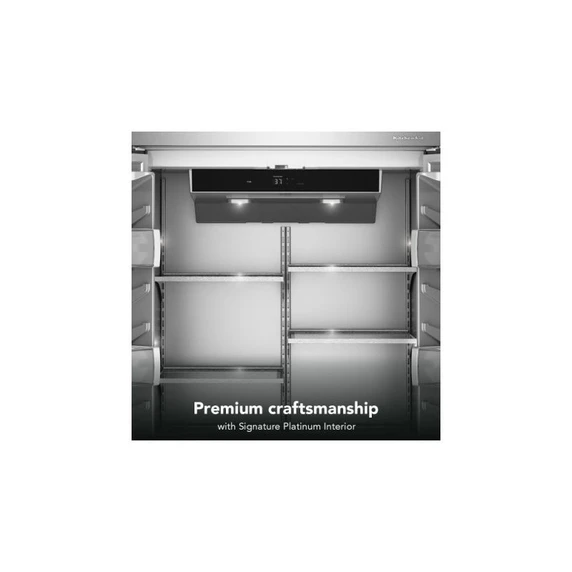 Kitchenaid® 20.8 Cu. Ft. 36" Built-In French Door Bottom Mount Refrigerator with Platinum Interior KBFN536SJP