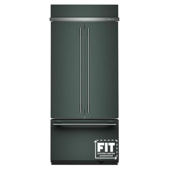Kitchenaid® 20.8 Cu. Ft. 36" Built-In French Door Bottom Mount Refrigerator with Platinum Interior KBFN536SJP