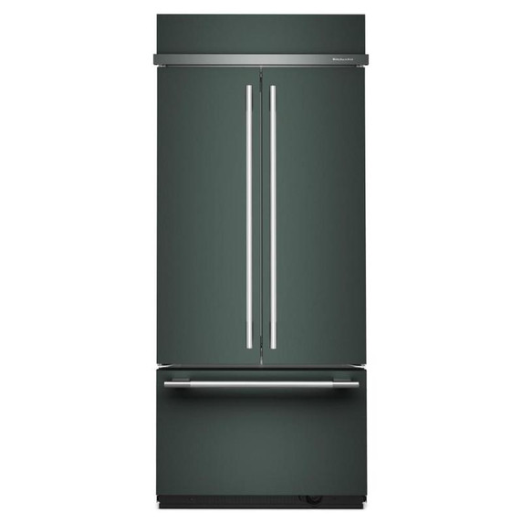 Kitchenaid® 20.8 Cu. Ft. 36" Built-In French Door Bottom Mount Refrigerator with Platinum Interior KBFN536SJP