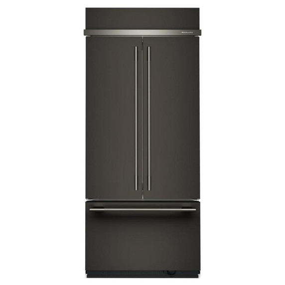 Kitchenaid® 20.8 Cu. Ft. 36" Built-In French Door Bottom Mount Refrigerator with Platinum Interior KBFN536SBE