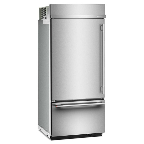 Kitchenaid® 20.8 Cu. Ft. 36" Built-In Bottom Mount Refrigerator with Platinum Interior KBBL336SPS