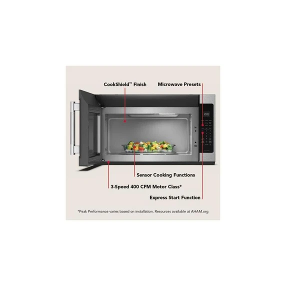 KitchenAid® 2.1 Cu. Ft. Over-the-Range Microwave Hood with a Handle YKMMS330SPS