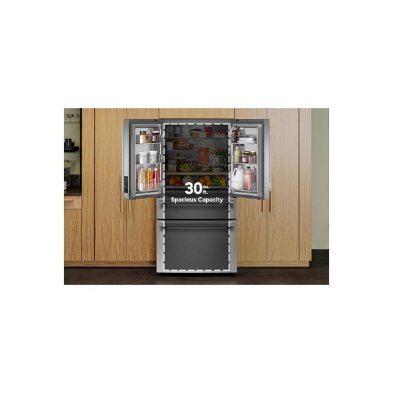 Kitchenaid® 30 cu. ft. French Door Refrigerator with Interior Water and Ice and FreshChill™ Full-Width Refrigerated Drawer KRMF336SPS