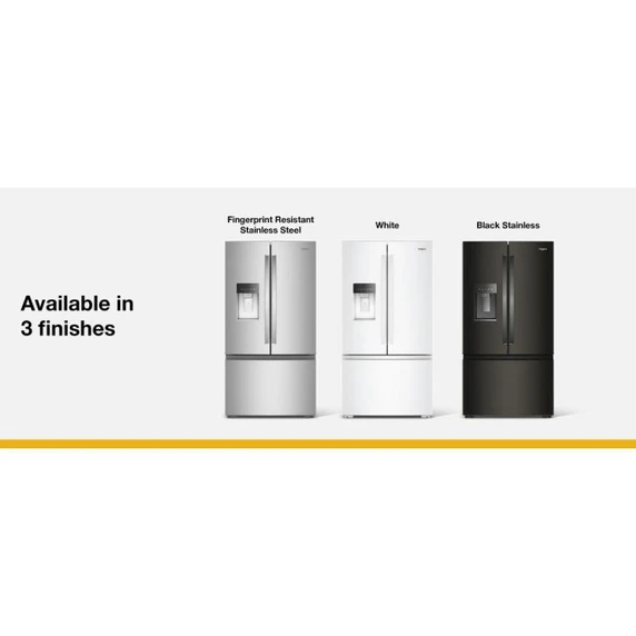 Whirlpool® 36-inch Wide True Counter Depth 3-Door French Door Refrigerator - 23.4 cu. ft. WRFC5036RW