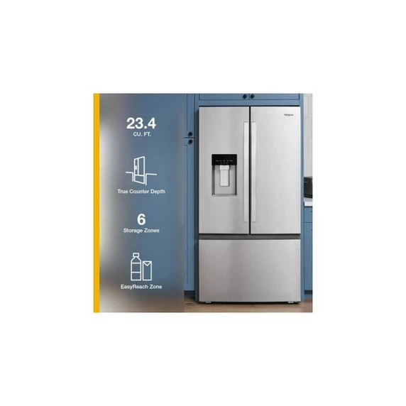 Whirlpool® 36-inch Wide True Counter Depth 3-Door French Door Refrigerator - 23.4 cu. ft. WRFC5036RZ