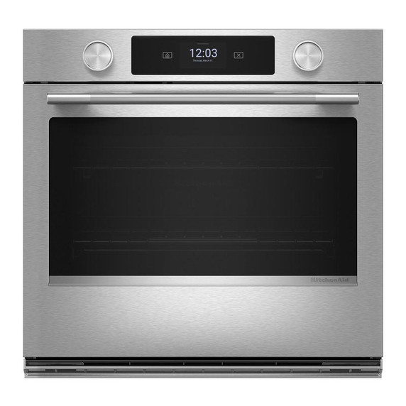 Kitchenaid® 27-inch Smart Electric Single Wall Oven with Assisted Cooking Modes - PrintShield™ Finish KOES727SPS