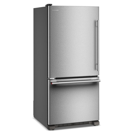Kitchenaid® 19 Cu. Ft. 30-Inch Standard-Depth Bottom Mount Refrigerator with Left Door Swing KRBL130SPS