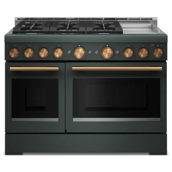KitchenAid® 48-Inch 6 Burner Commercial-Style Gas Range with Griddle KFGD948SJP