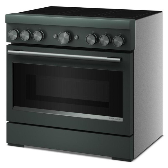 Kitchenaid® 36-Inch 6-Element Induction Freestanding Commercial-Style Range with Air Fry KFIS936SJP
