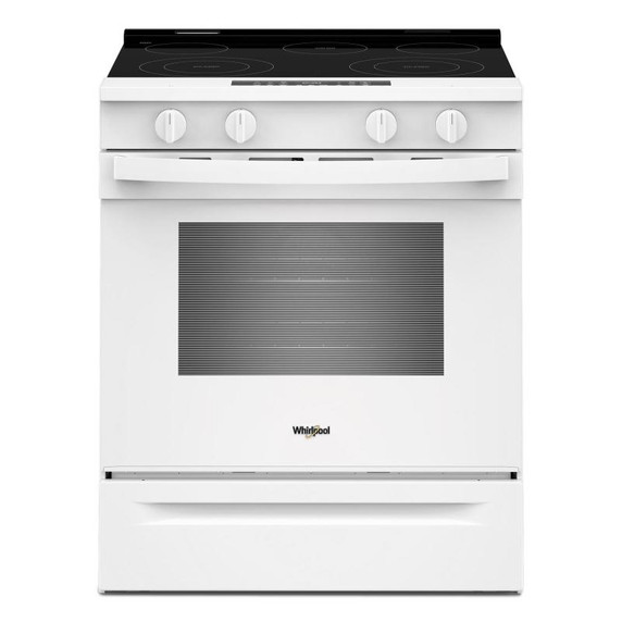 Whirlpool® 30-inch Electric Smart Range with Air Cooking Technology and Steam Clean YWSES4530TW