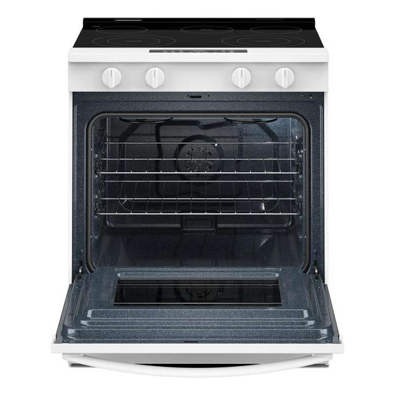 Whirlpool® 30-inch Electric Smart Range with Air Cooking Technology and Steam Clean YWSES4530TW