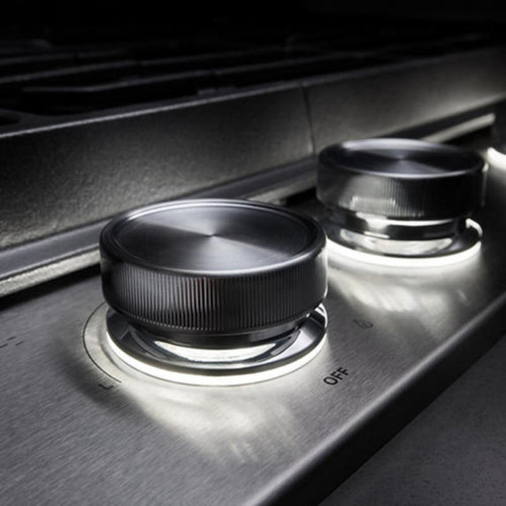 Kitchenaid® Gas-on-Metal Cooktop with an Integrated Wok Grate and CookShield™ Finish KCGK736SSS