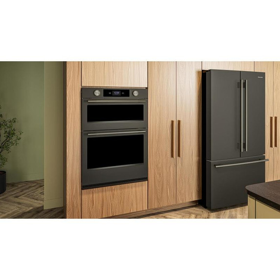 Kitchenaid® 30-inch Smart Electric Combo Wall Oven with Intelligent Cooking Camera - Black Ore KOEC930SBE