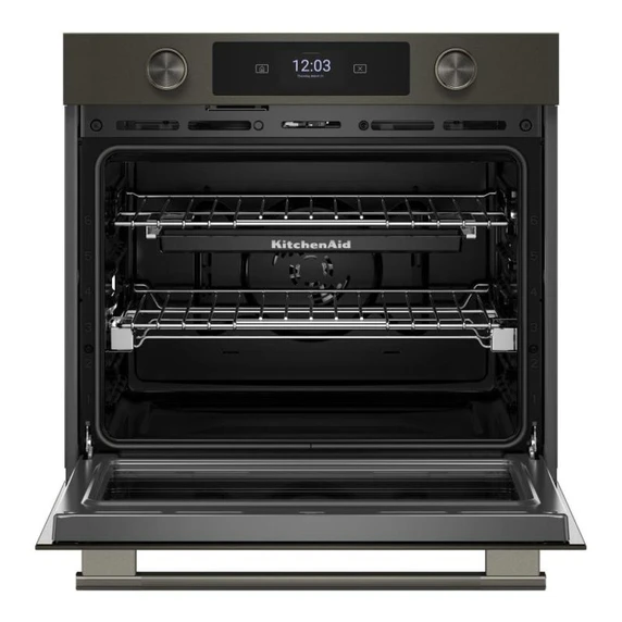 Kitchenaid® 30-inch Smart Electric Single Wall Oven with Intelligent Cooking Camera - Black Ore KOES930SBE
